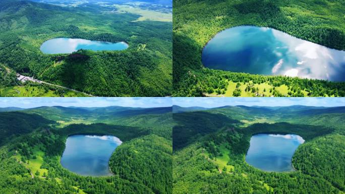 5K航拍内蒙古阿尔山驼峰岭天池