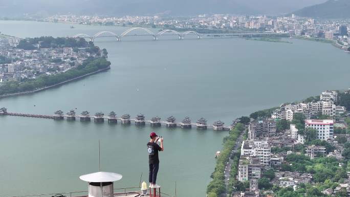 潮州广济桥航拍