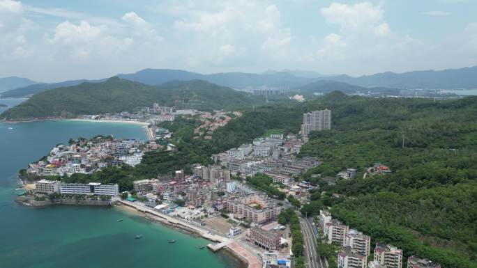 深圳双拥码头美丽海港海岸线风光