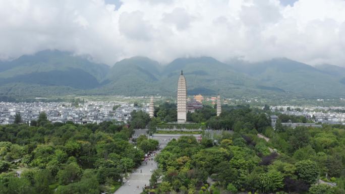 大理崇圣寺三塔航拍