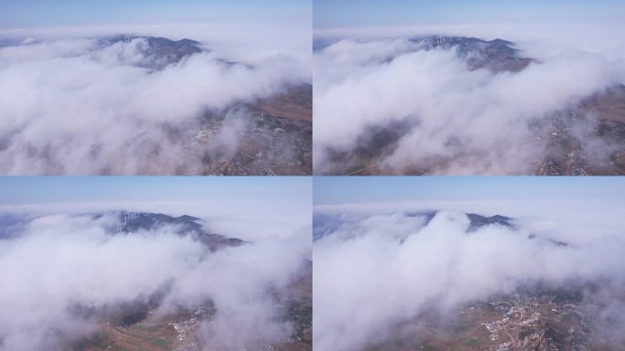 云海 穿过山野 延时摄影