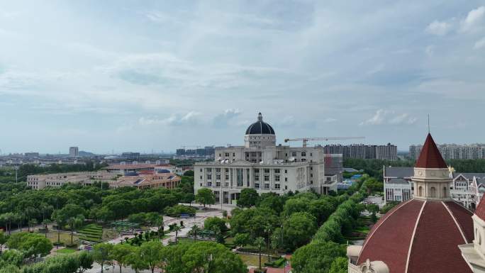 上海外国语大学松江校区航拍