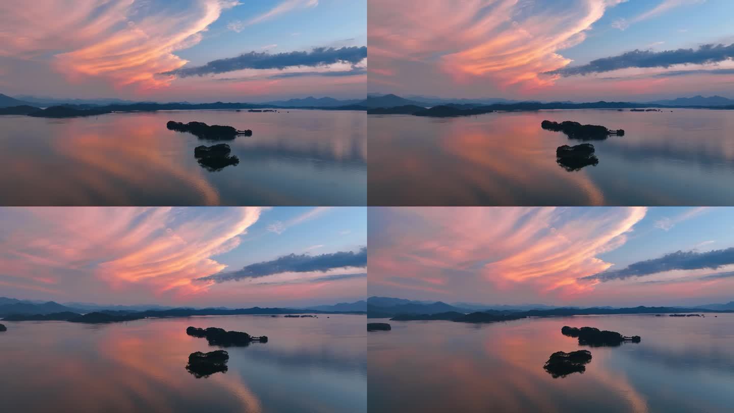 原创4K杭州千岛湖空镜