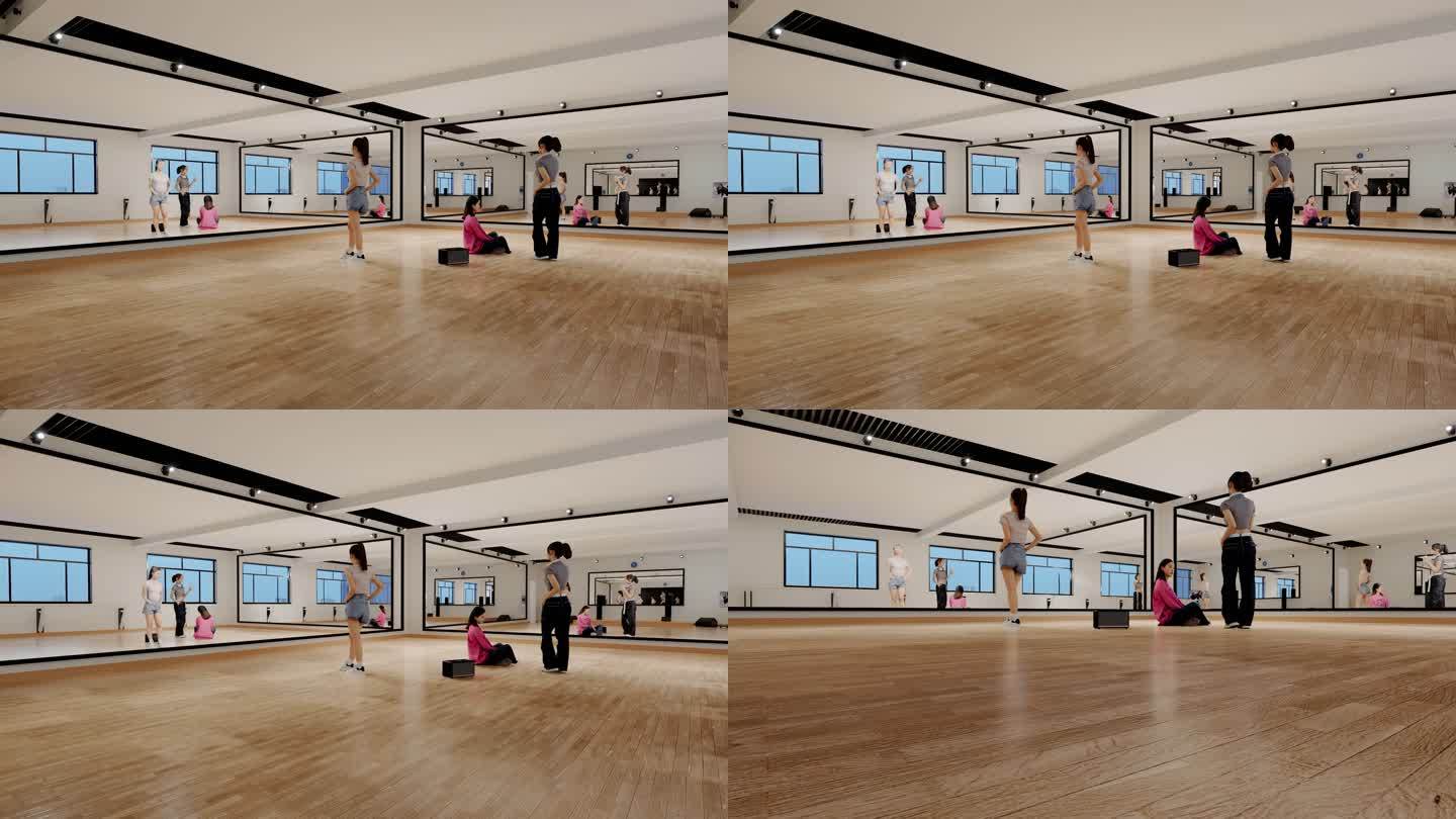 舞蹈室4K三维动画