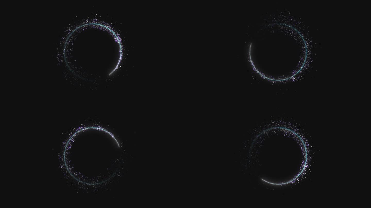 4K粒子光环圆环循环背景