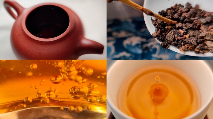 茶道茶艺 白瓷杯倒茶分茶工序 特写镜头