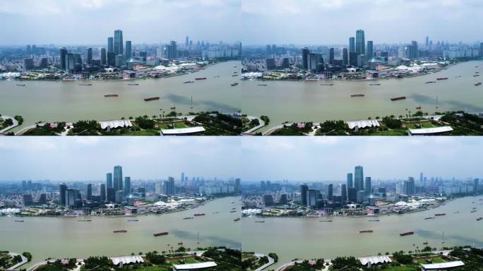 4k航拍上海西岸国际传媒港