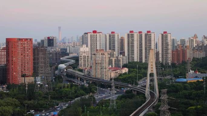 高清拍摄北京立水桥和国贸商务区