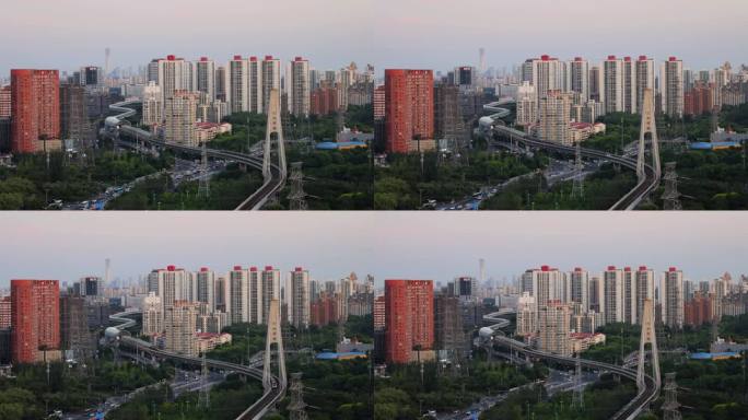 高清拍摄北京立水桥和国贸商务区