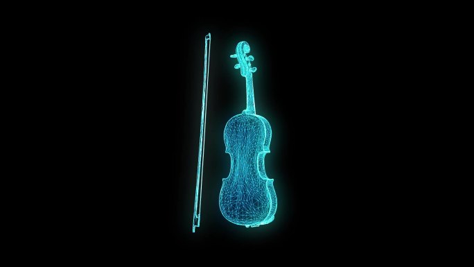 大提琴蓝色线框
