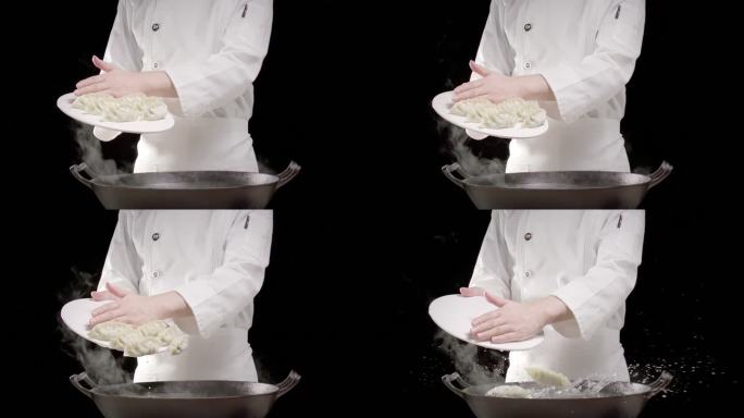 饺子 下饺子 水煮 美食 厨师