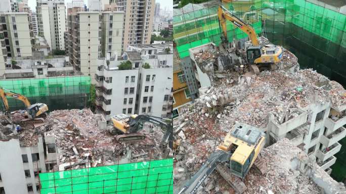 海口恒福居旧房拆除