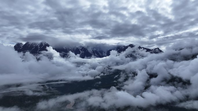 米拉山 思金拉措 航拍 湖 西藏 林芝