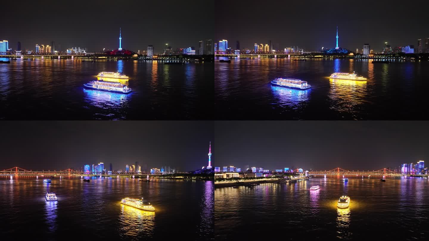 湖北武汉长江旅游的游船（单镜头）