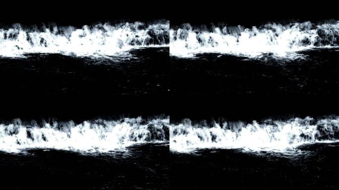 正面实拍水素材带透明通道落差小堤坝水花