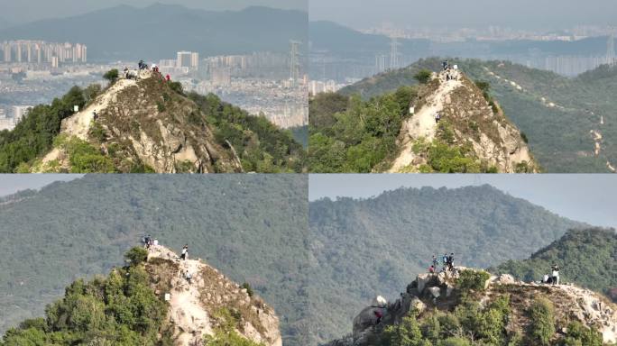 中山神湾镇丫髻山风景 中山风光高清航拍