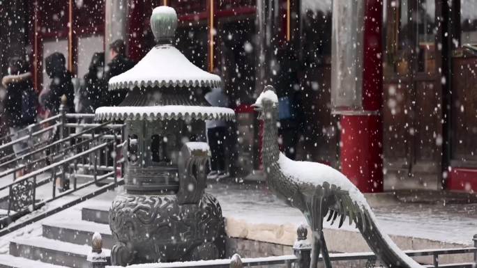 故宫下雪冬雪慢镜头视频合集