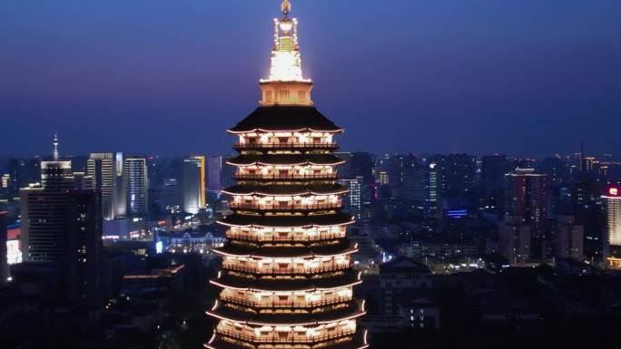 天宁禅寺-夜景航拍