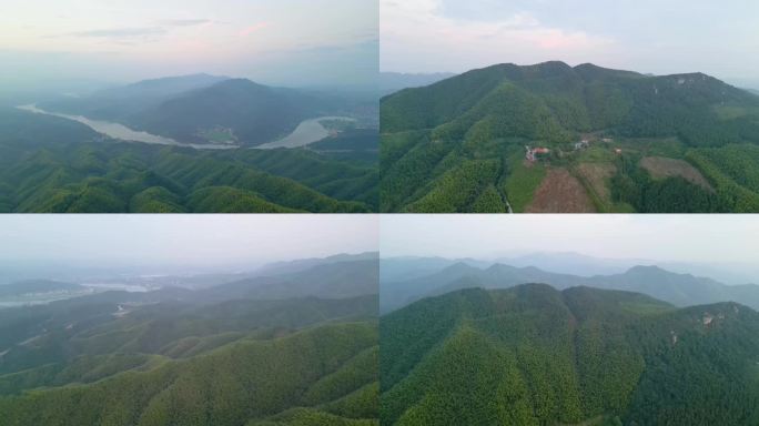 衡东县 四方山 洣水航拍