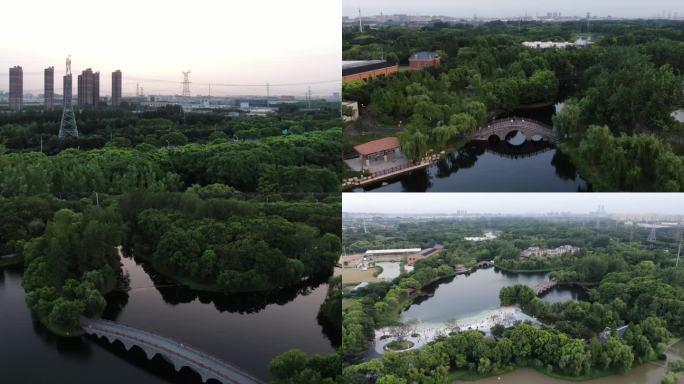 上海市浦东新区曹路镇 金海湿地公园 航拍