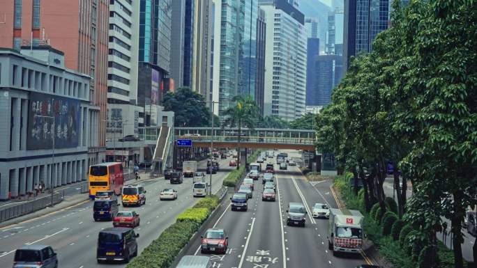 【正版素材】香港繁忙街道5641