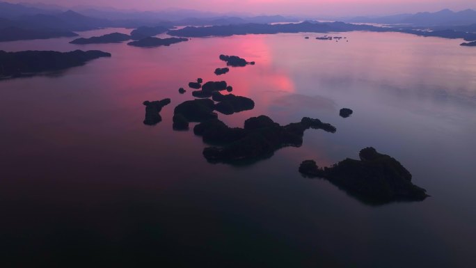 原创4K杭州千岛湖空镜