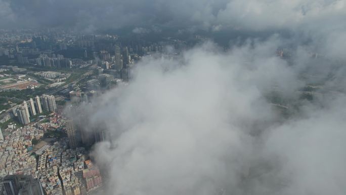 深圳福田云海航拍