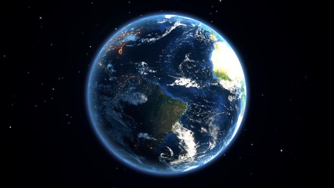 地球，循环地球，科技地球，真实地球旋转