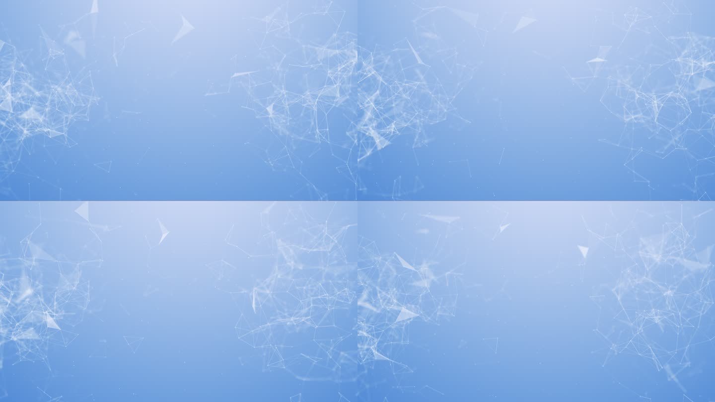 科技连线几何图形抽象深空背景蓝白点线粒子