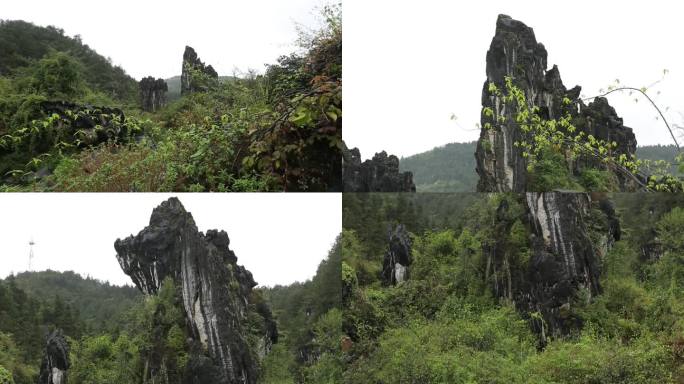 C湖南花垣县山峰高清实拍视频