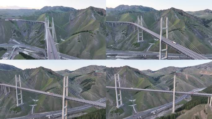 新疆伊犁果子沟大桥日出