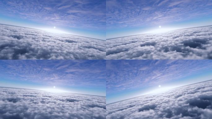 云层穿梭【循环视频素材】