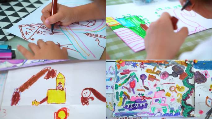 儿童画画用水彩笔展示