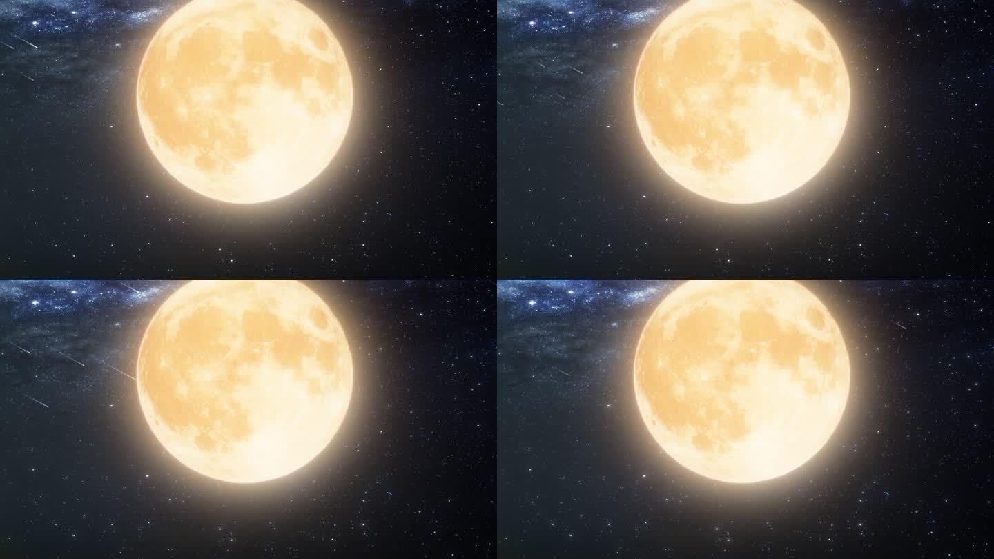 星空下的月亮