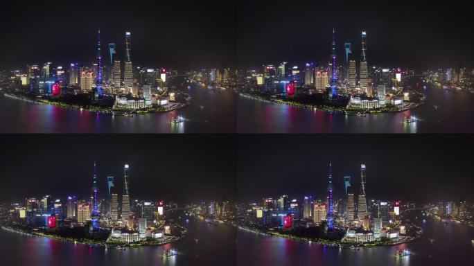 上海陆家嘴CBD外滩夜景