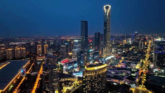 城市地标建筑夜景