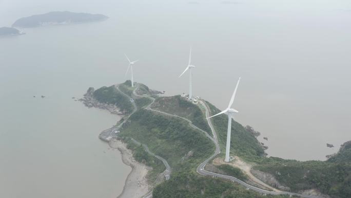 航拍LOG台州1号公路风力发电合集4K1