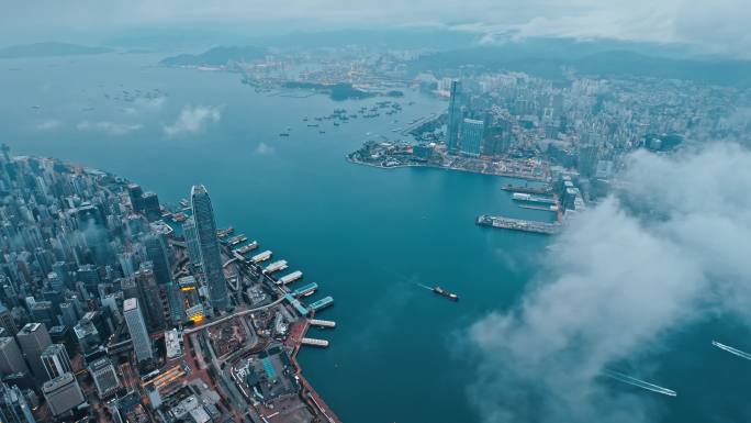 香港维多利亚港CBD航拍42