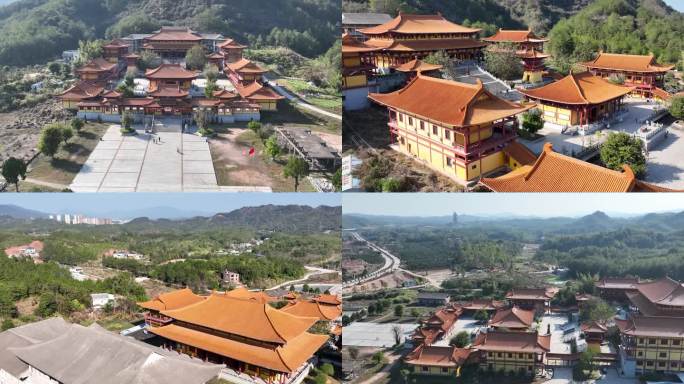 航拍 梅州平远石正大佛寺 南台山南台卧佛