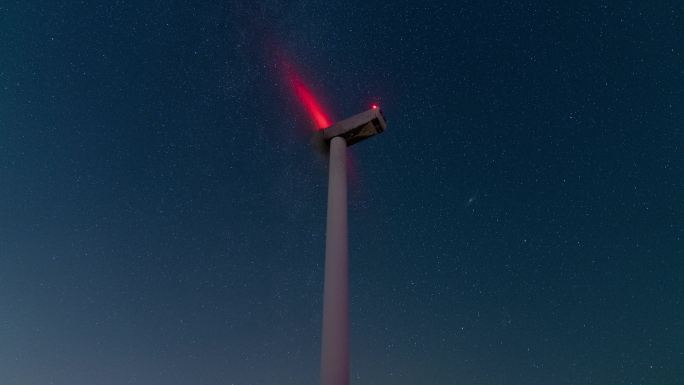 南天门风车星空延时摄影