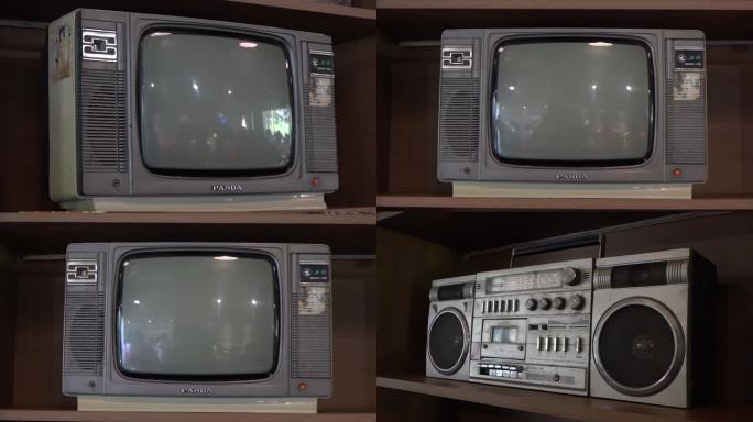 旧电视 旧磁带机 旧磁带机 黑白电视机