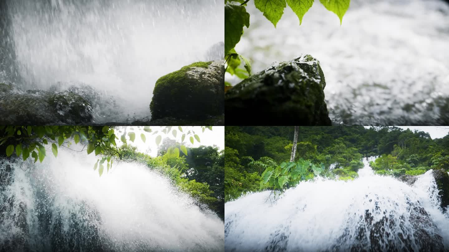 瀑布，溪流
