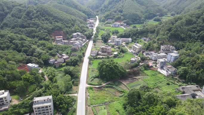 大山里的公路航拍