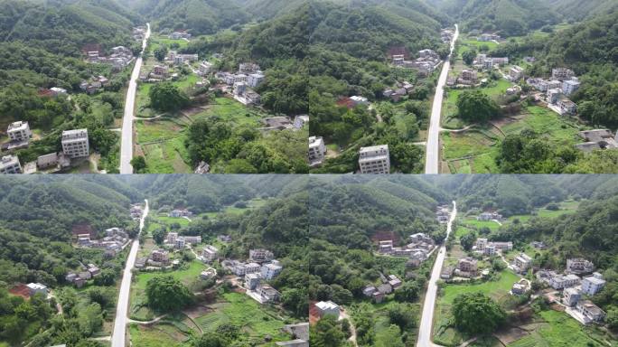 大山里的公路航拍