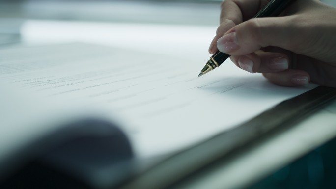 签字签合同写字工作会议商务记录