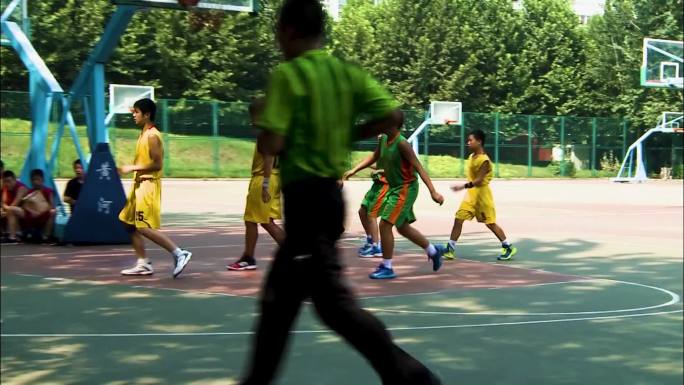篮球比赛 少儿运动 锻炼身体