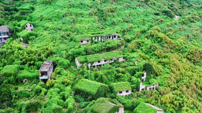 温岭市松门大坑沙景点，无人居住的村庄