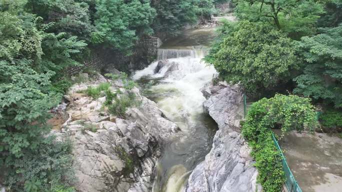 西安 户县 高冠瀑布 河流 风景 自然