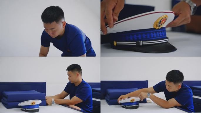 【4K】消防员叠被子