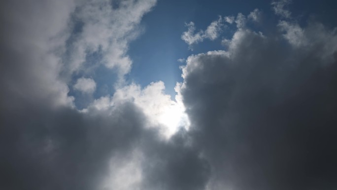 天空太阳乌云遮日雨过天晴